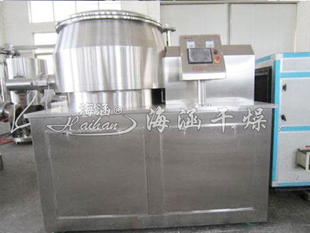 High speed mixing and granulating machine