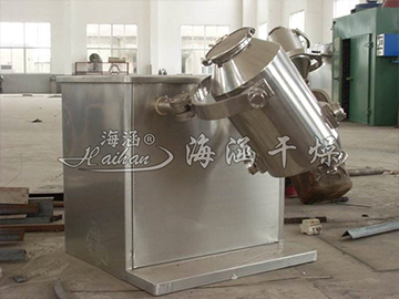 Cleaning process of three-dimensional motion mixer
